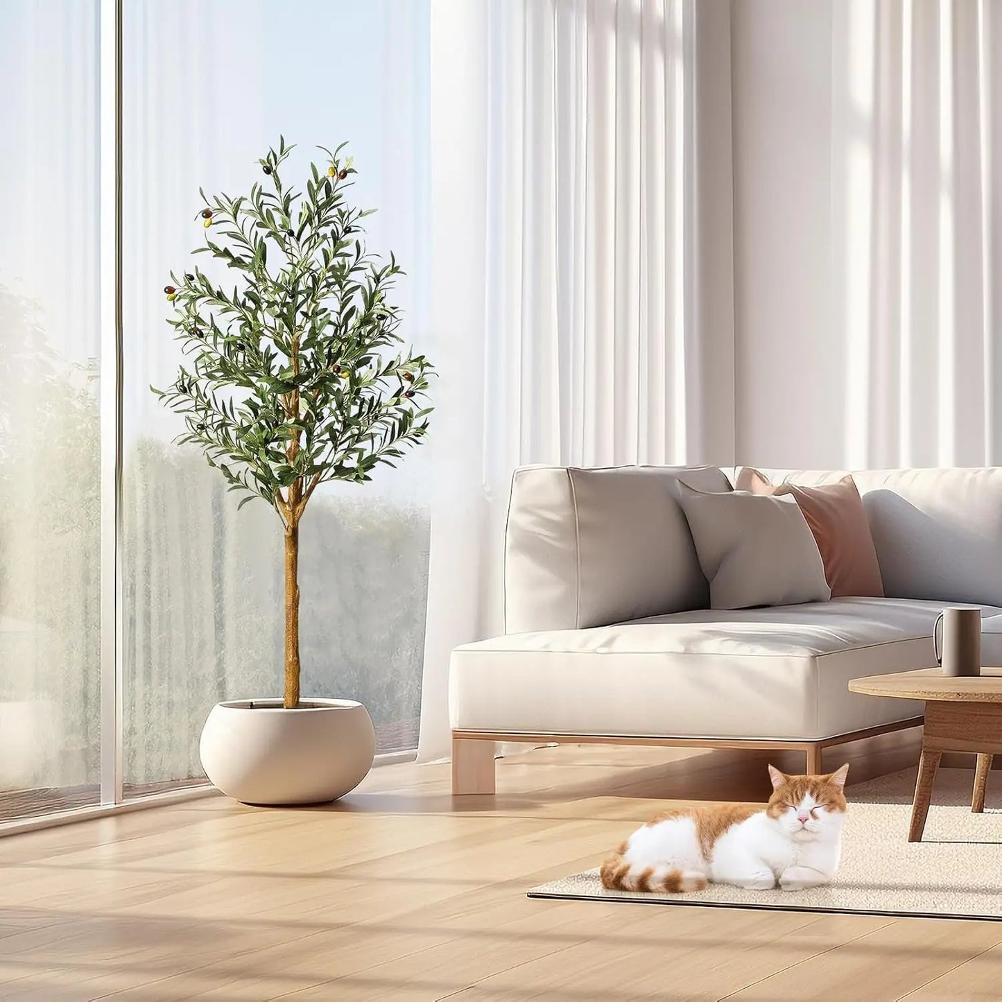 HiMISS Artificial Olive Tree In Pot For Home Room Decor