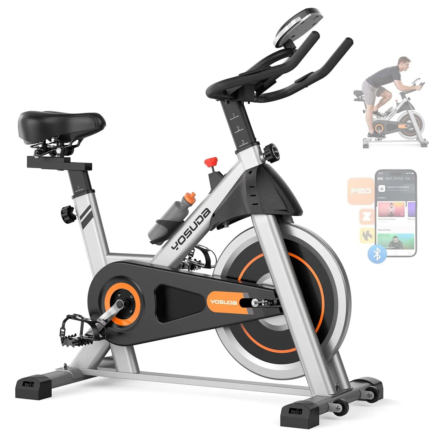 YOSUDA Magnetic Indoor Exercise Bike With App Control