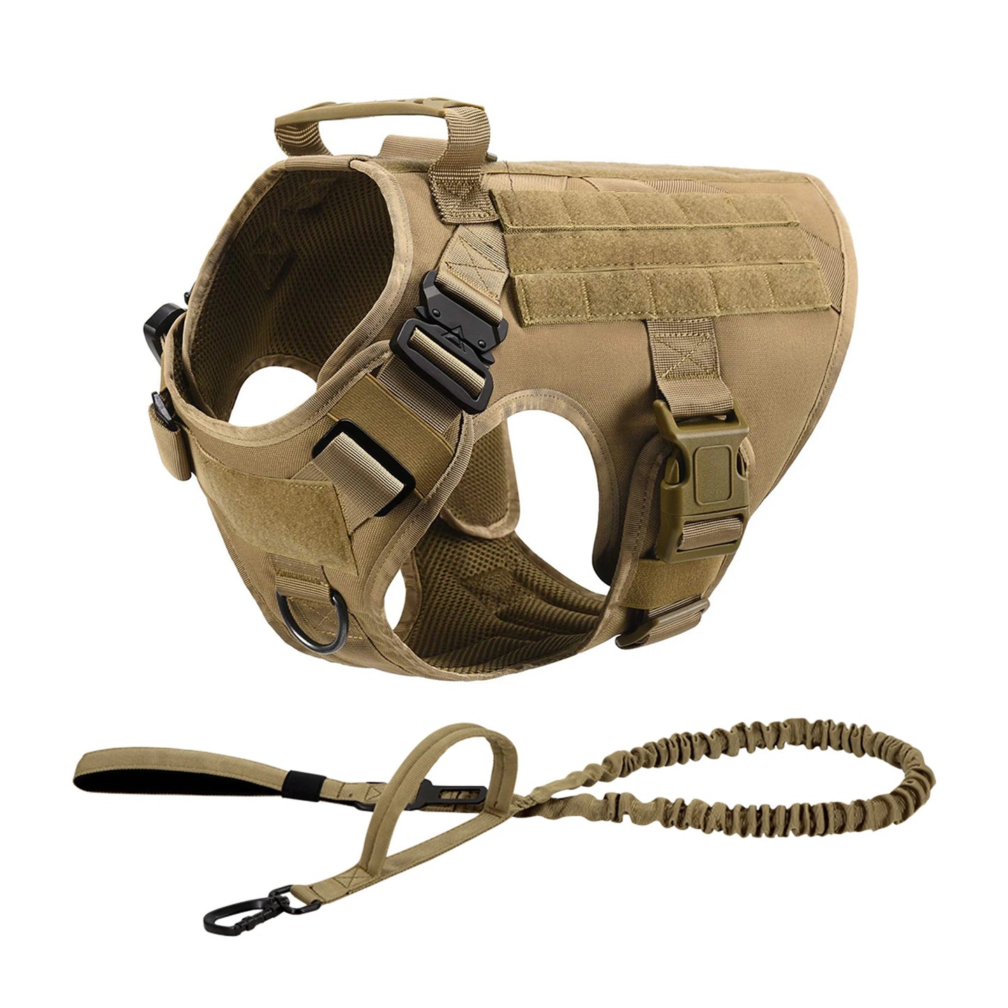 PETRAVEL Tactical Dog Harness Molle Vest With Pouches