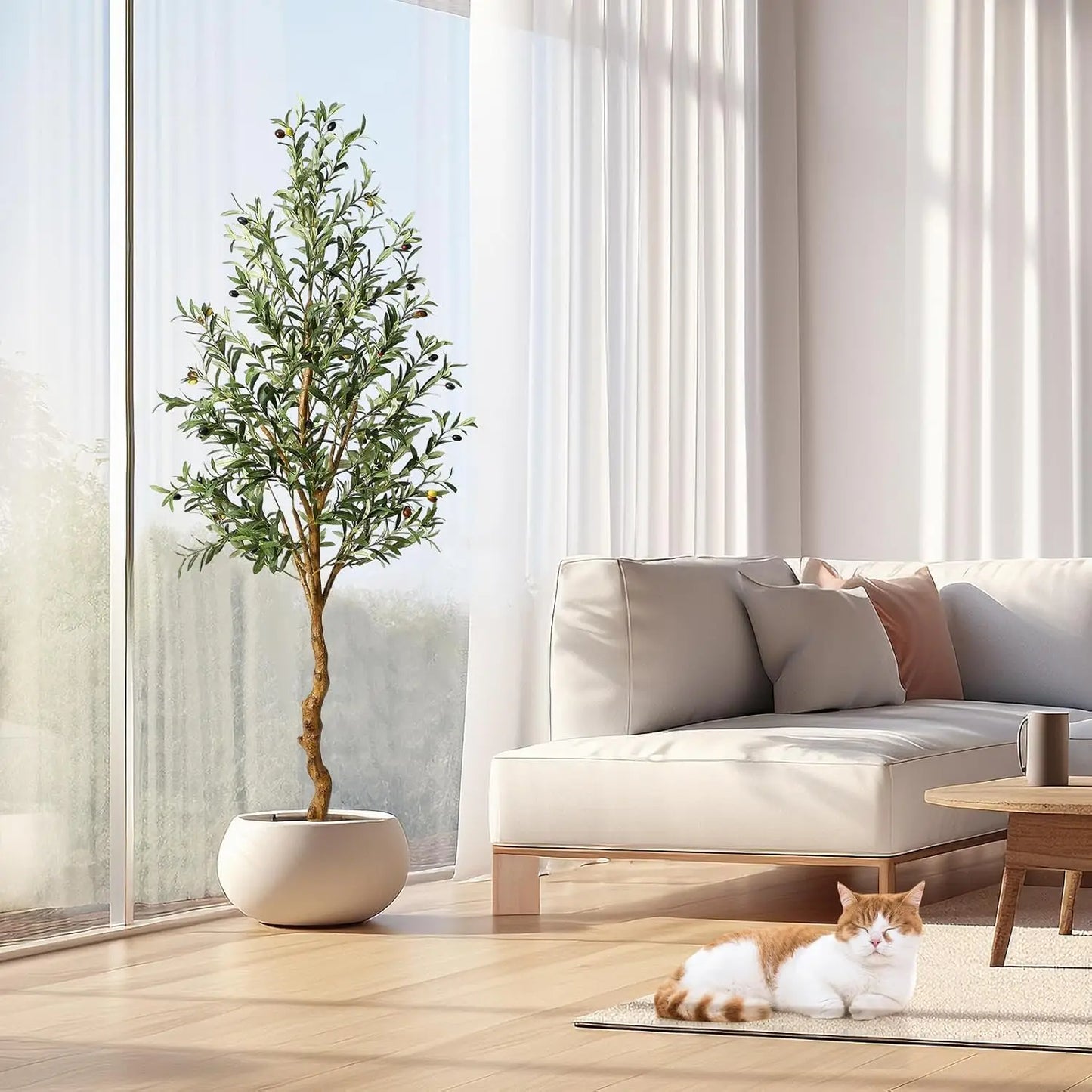 HiMISS Artificial Olive Tree In Pot For Home Room Decor