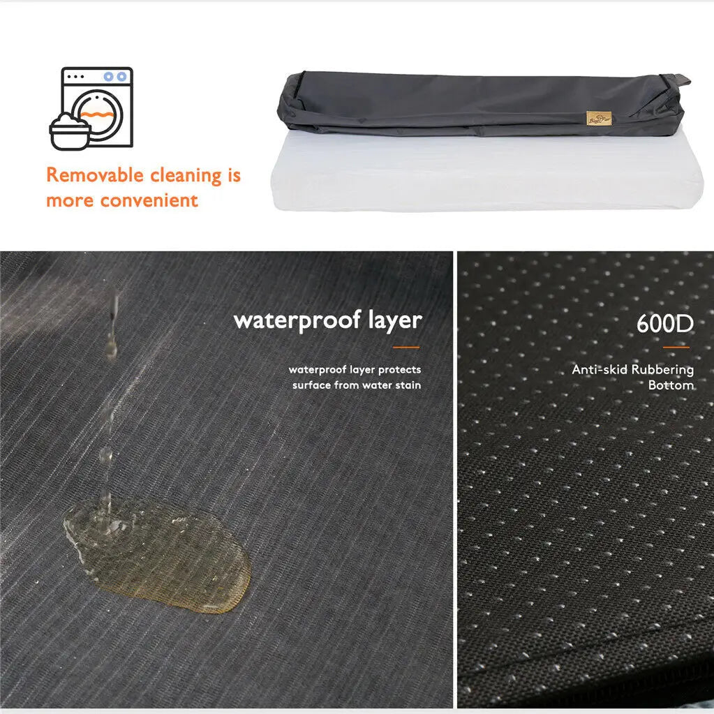 Dog Bed Orthopedic Memory Foam Base With Washable Cover