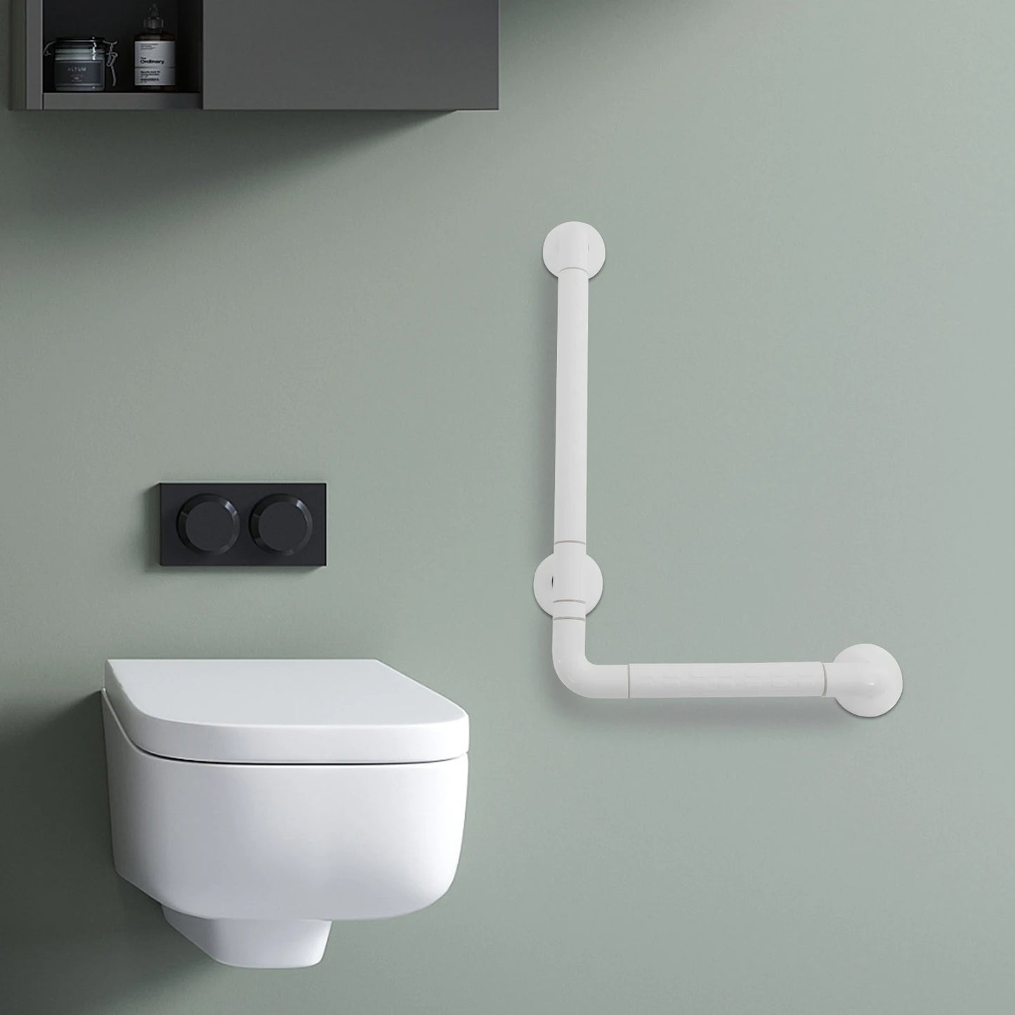 Stainless Steel L Shaped Grab Bar 200kg Capacity Anti Slip