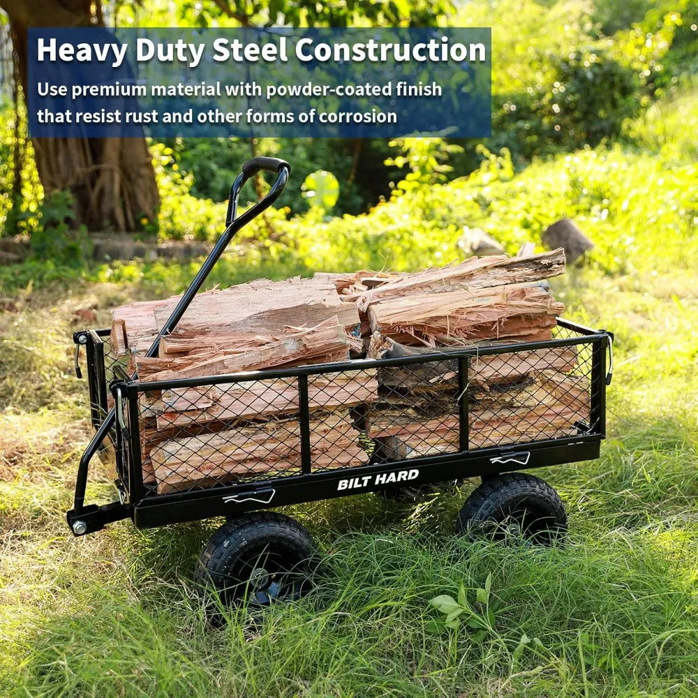 Bilt Hard 400 Lb Flat Free Tire Steel Garden CartPro