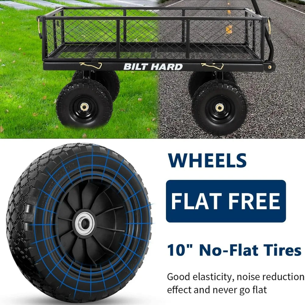 Bilt Hard 400 Lb Flat Free Tire Steel Garden CartPro