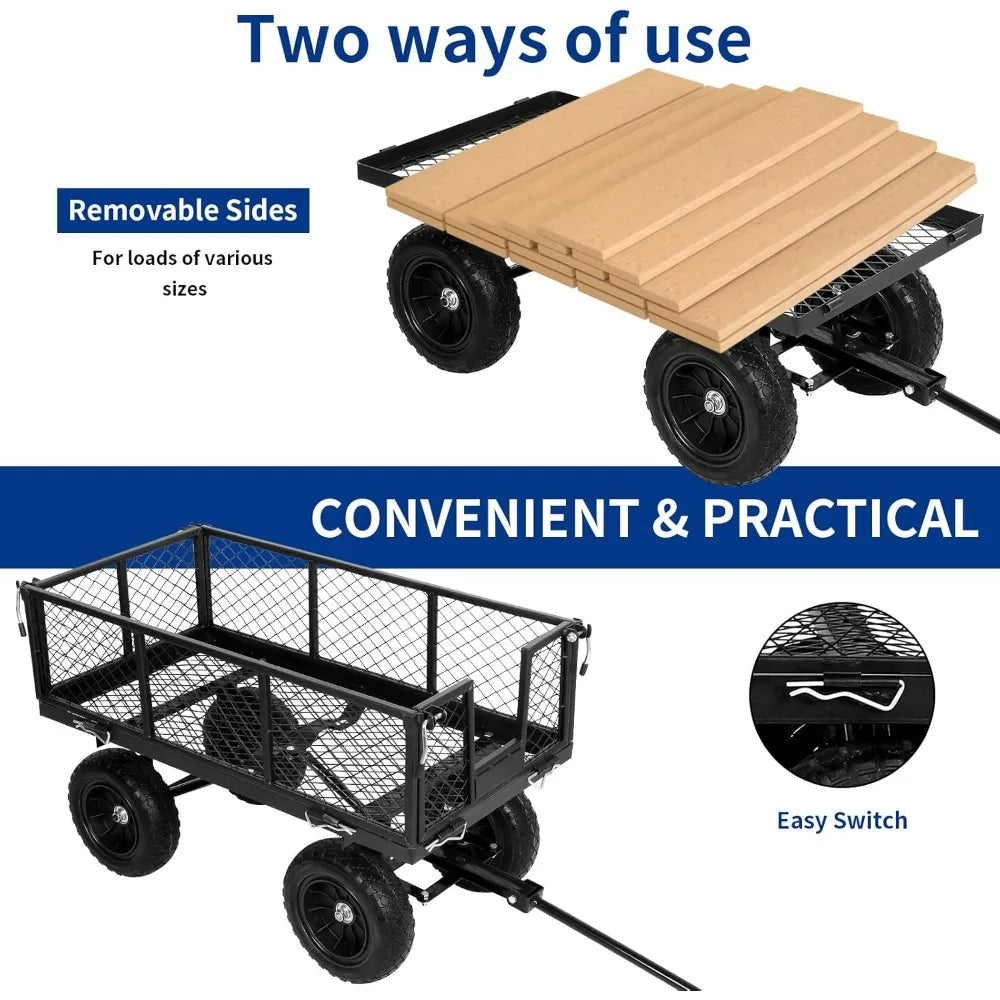Bilt Hard 400 Lb Flat Free Tire Steel Garden CartPro