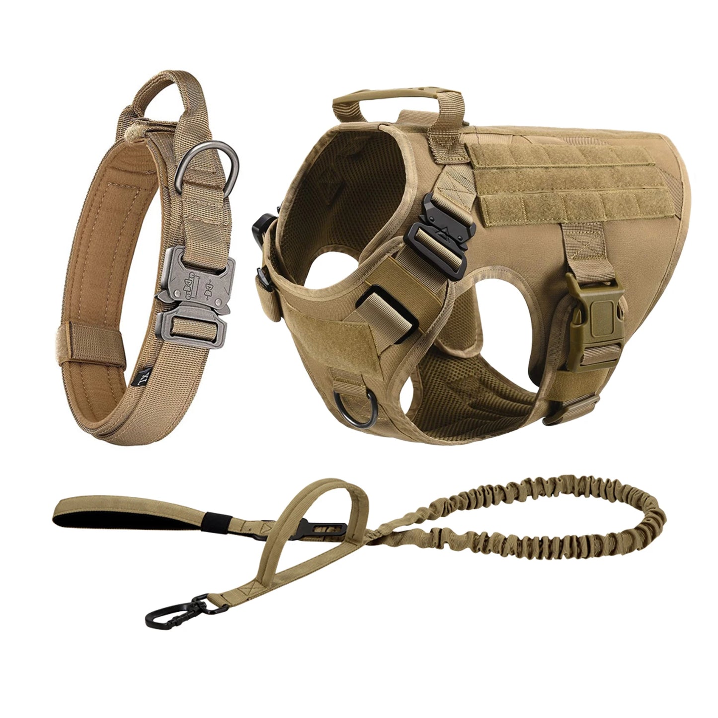 PETRAVEL Tactical Dog Harness Molle Vest With Pouches