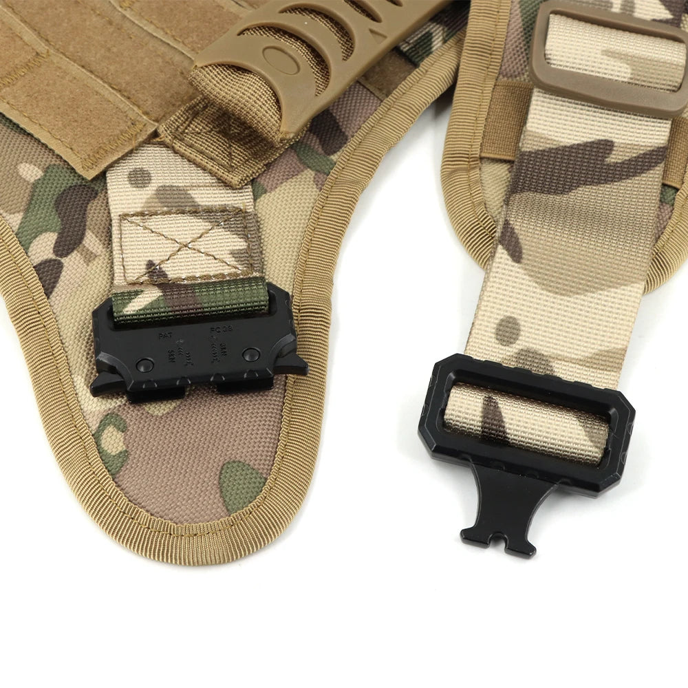 PETRAVEL Tactical Dog Harness Leash Set for Large Dogs Training