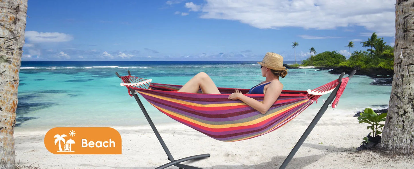 Gyroor Adjustable Stand Hammock 600 Pound Capacity With Storage Bag