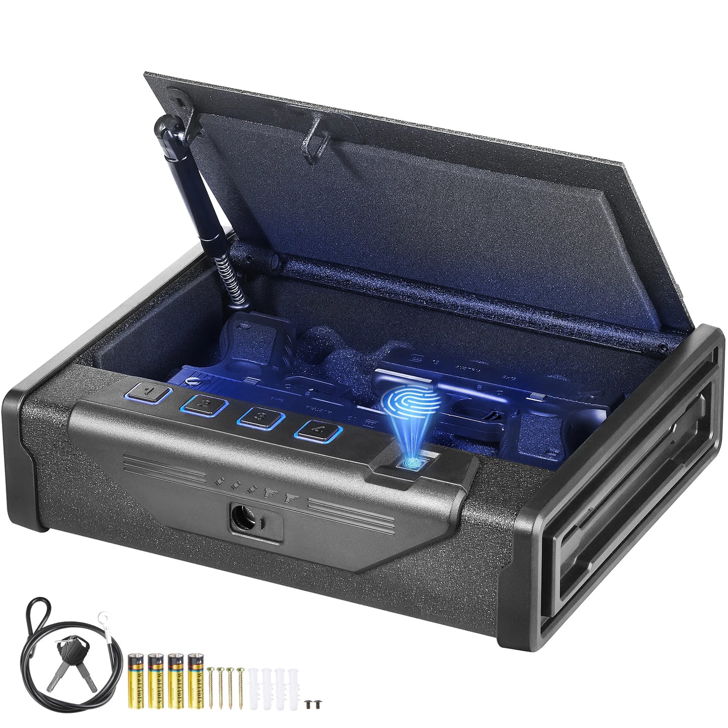 VEVOR Pistol Safe With Three Way Quick Access Biometric Lock