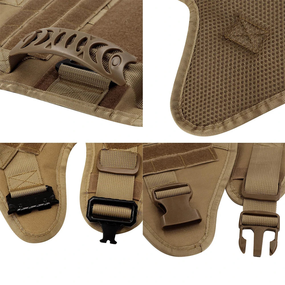 PETRAVEL Tactical Dog Harness Molle Vest With Pouches