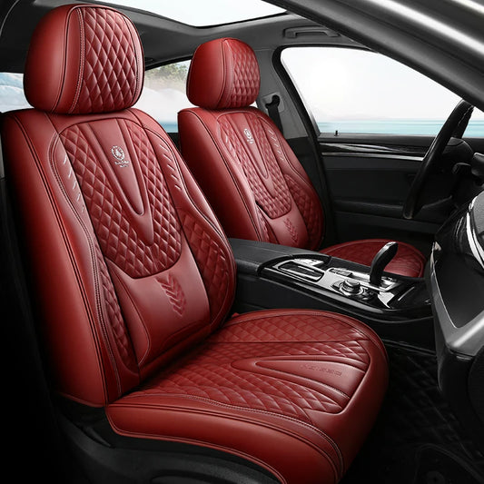 Universal Car Seat Covers Durable Synthetic Leather Front And Rear