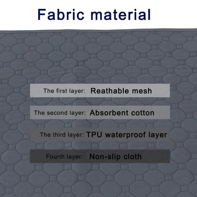 Washable Dog Diaper Mat Reusable Training Pad Waterproof Puppy Bed