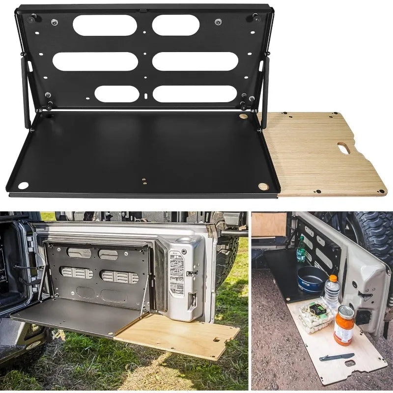 Drop Down Tailgate Table For Jeep Wrangler Rear Door Foldable