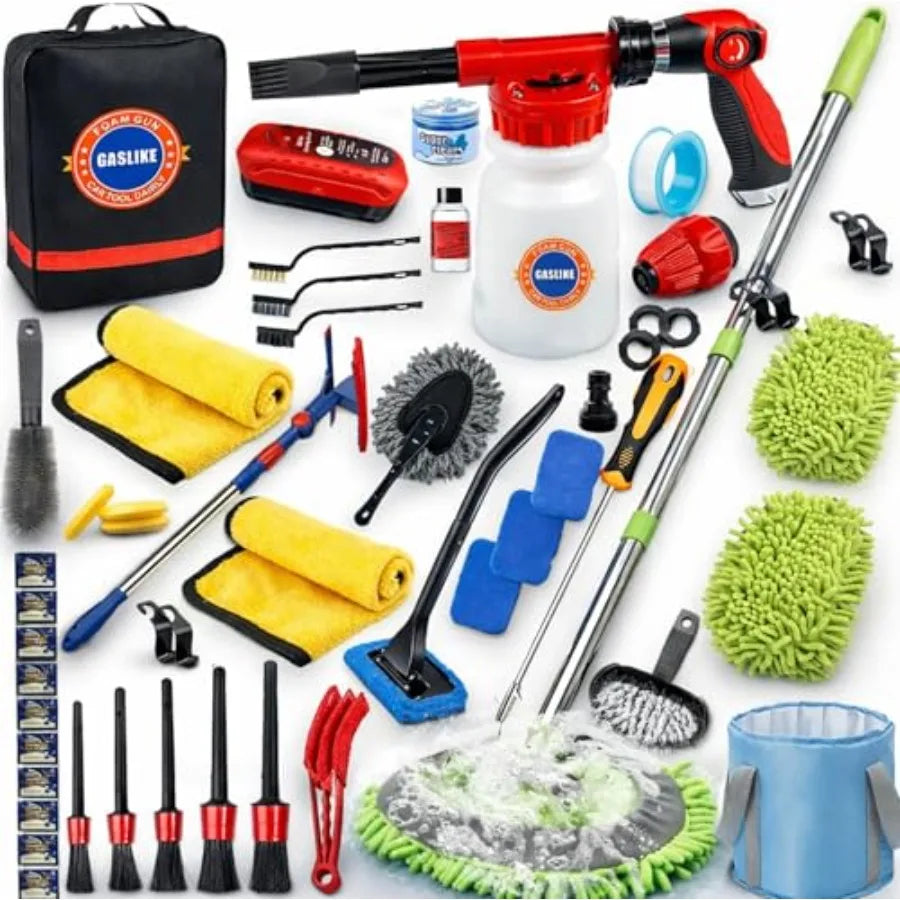 Car Wash Cleaning Kit With Foam Gun And Stainless Steel