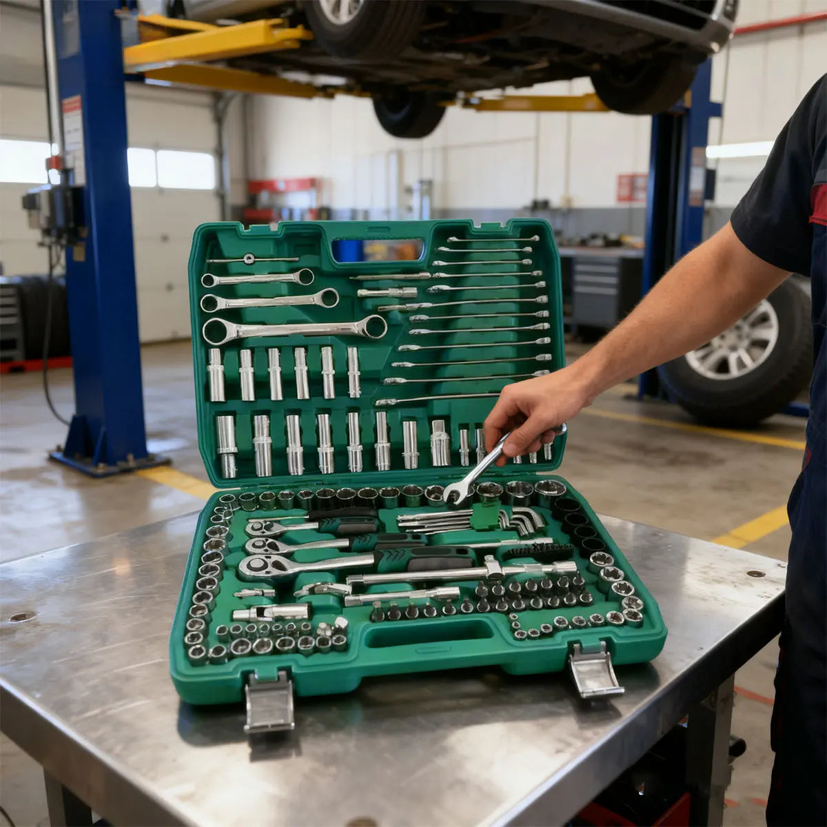 151-Piece Premium Automotive Tool Kit With Ratchet Torque Wrench