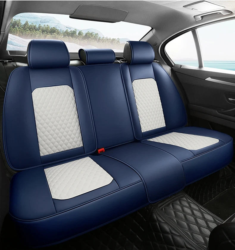 Universal Car Seat Covers Durable Synthetic Leather Front And Rear