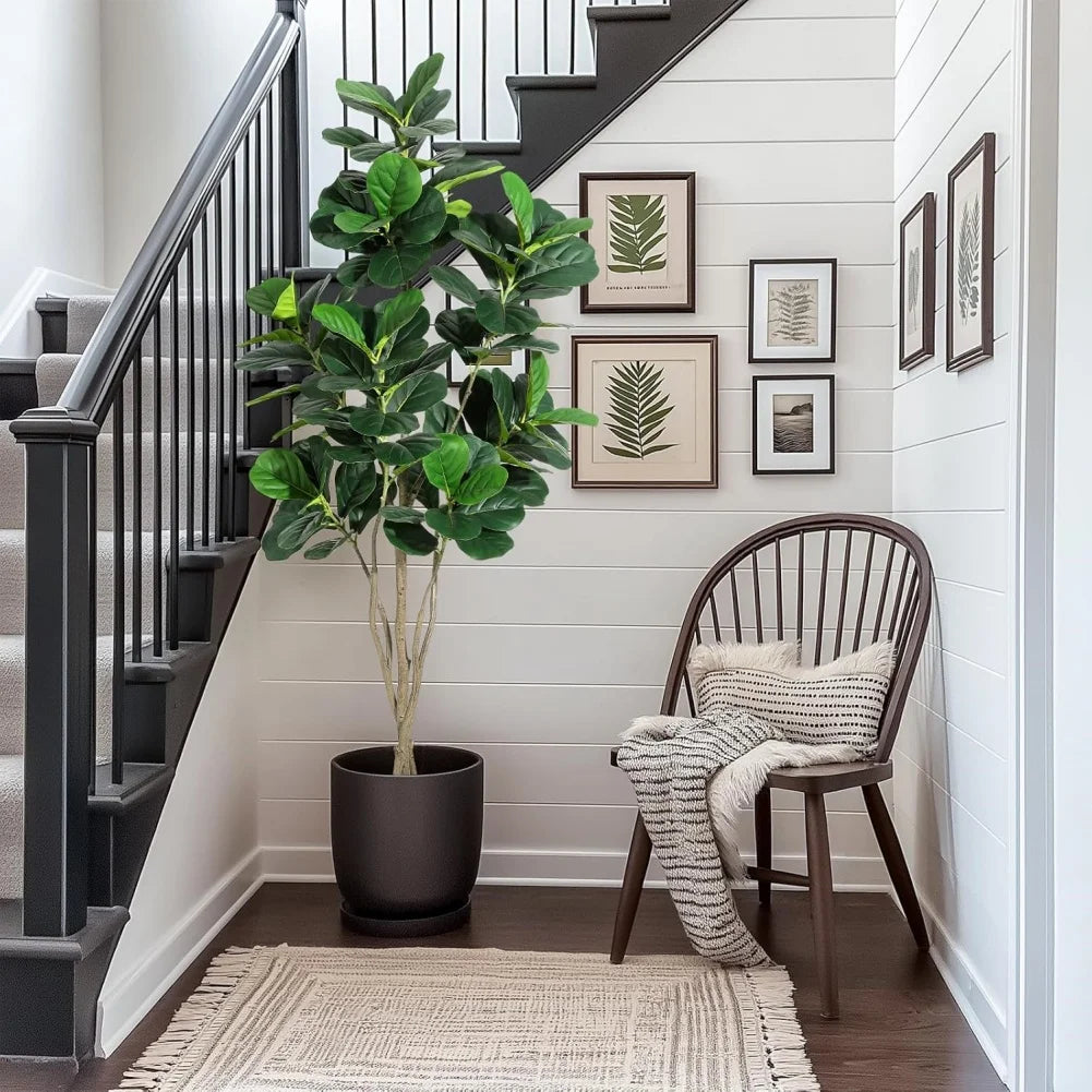 HiMISS Fiddle Leaf Fig Artificial Tree Home Decor Pot