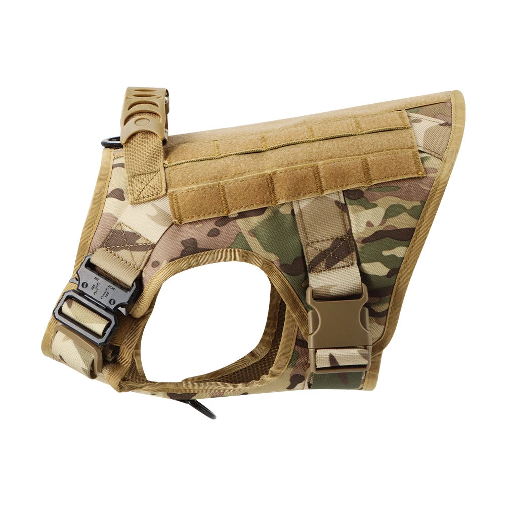 PETRAVEL Tactical Dog Harness Leash Set for Large Dogs Training
