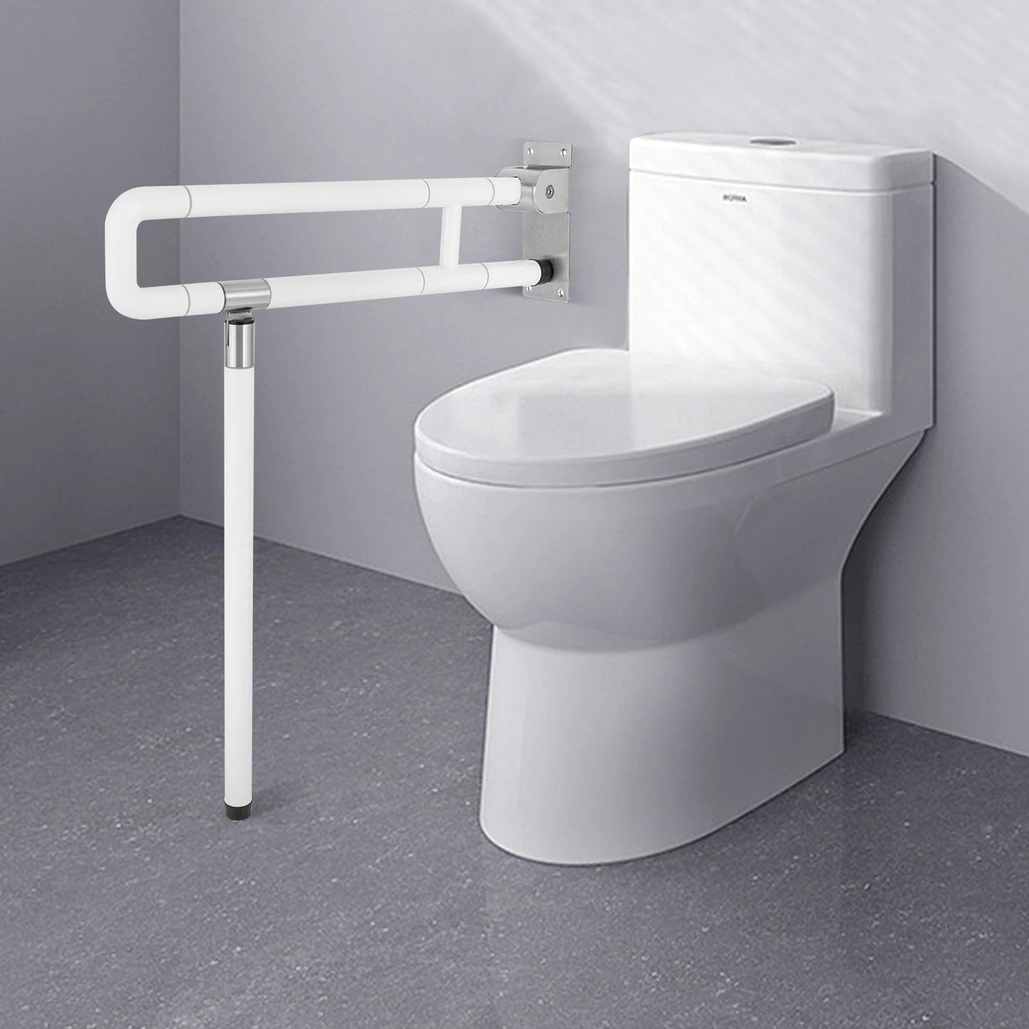 Foldable Bathroom Grab Bar Wall Mount Toilet Aid Handle