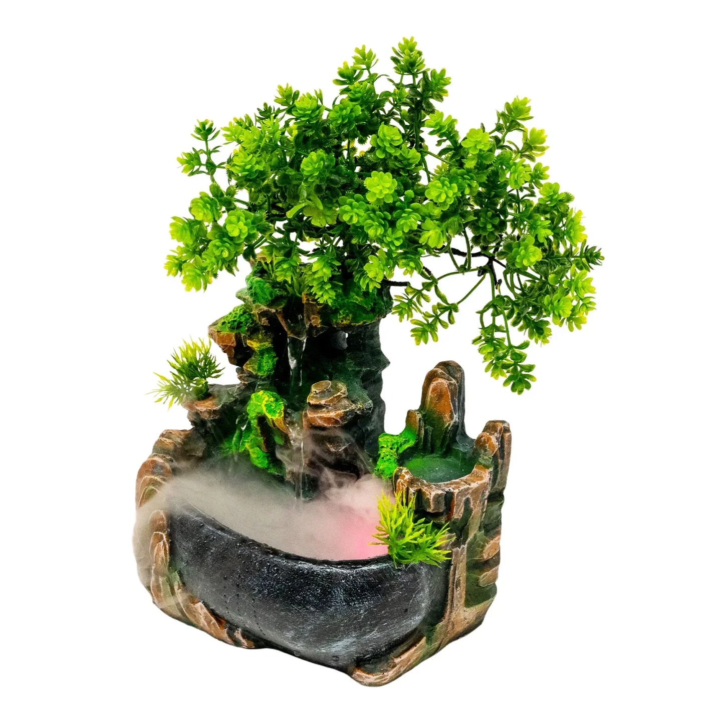 Tabletop Rockery Fountain Indoor Waterfall Bonsai Desktop Decor