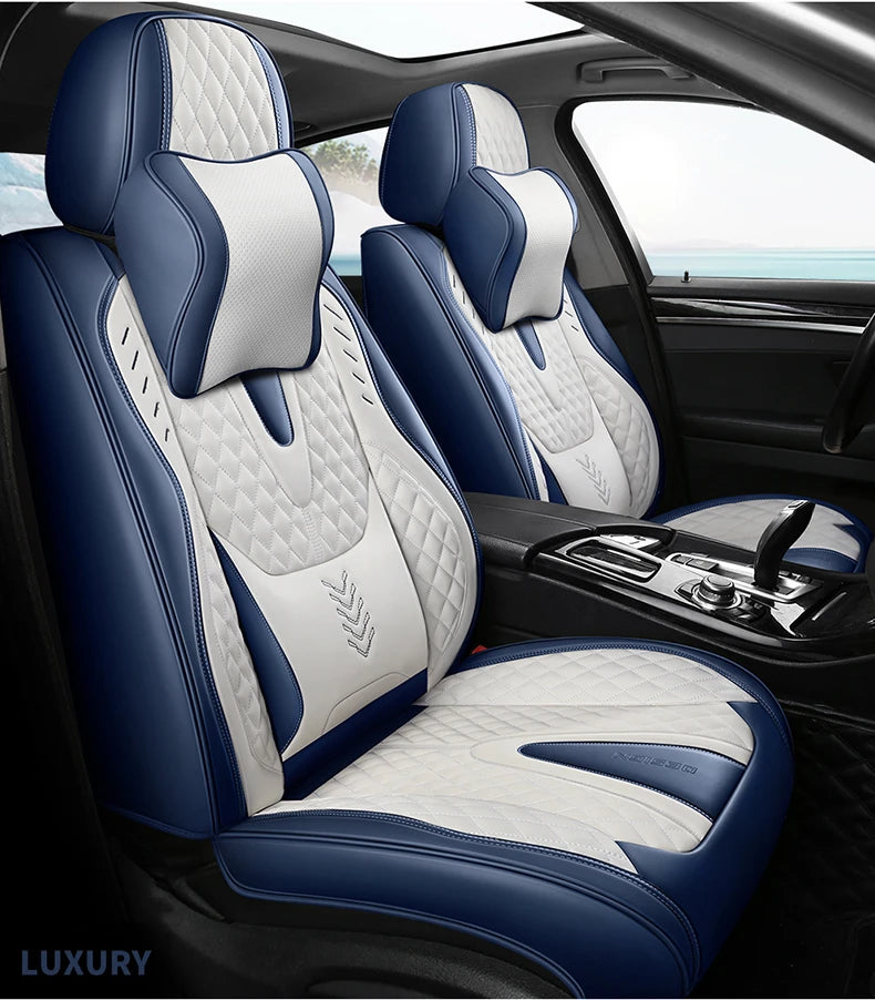 Universal Car Seat Covers Durable Synthetic Leather Front And Rear