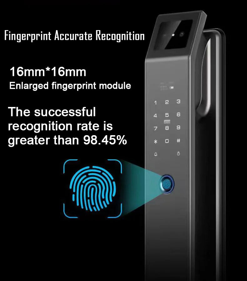 YKESDL 3D Face Recognition Biometric Door Lock With Camera