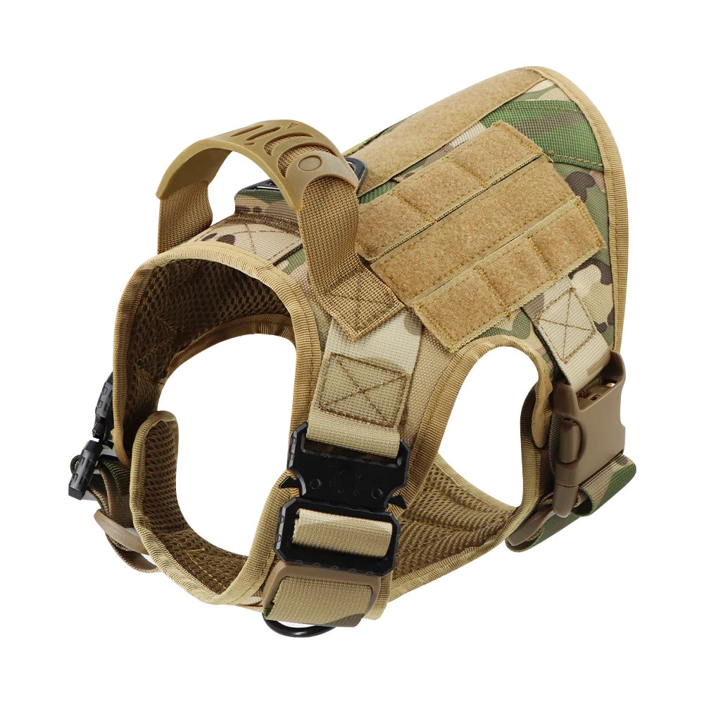 PETRAVEL Tactical Dog Harness Leash Set for Large Dogs Training