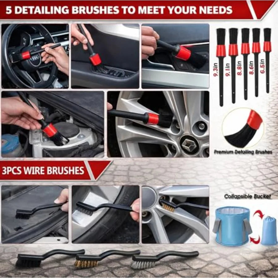 Car Wash Cleaning Kit With Foam Gun And Stainless Steel