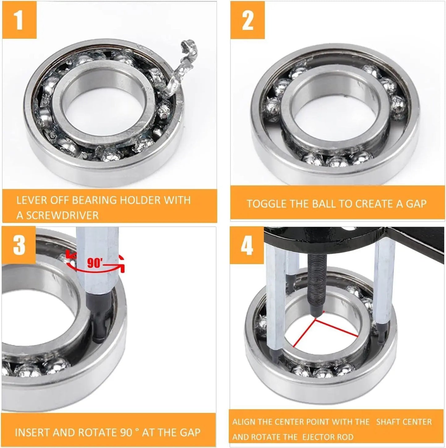 21 In 1 Bearing Disassembly Puller Set With Inner Hole Tool And Three Jaw