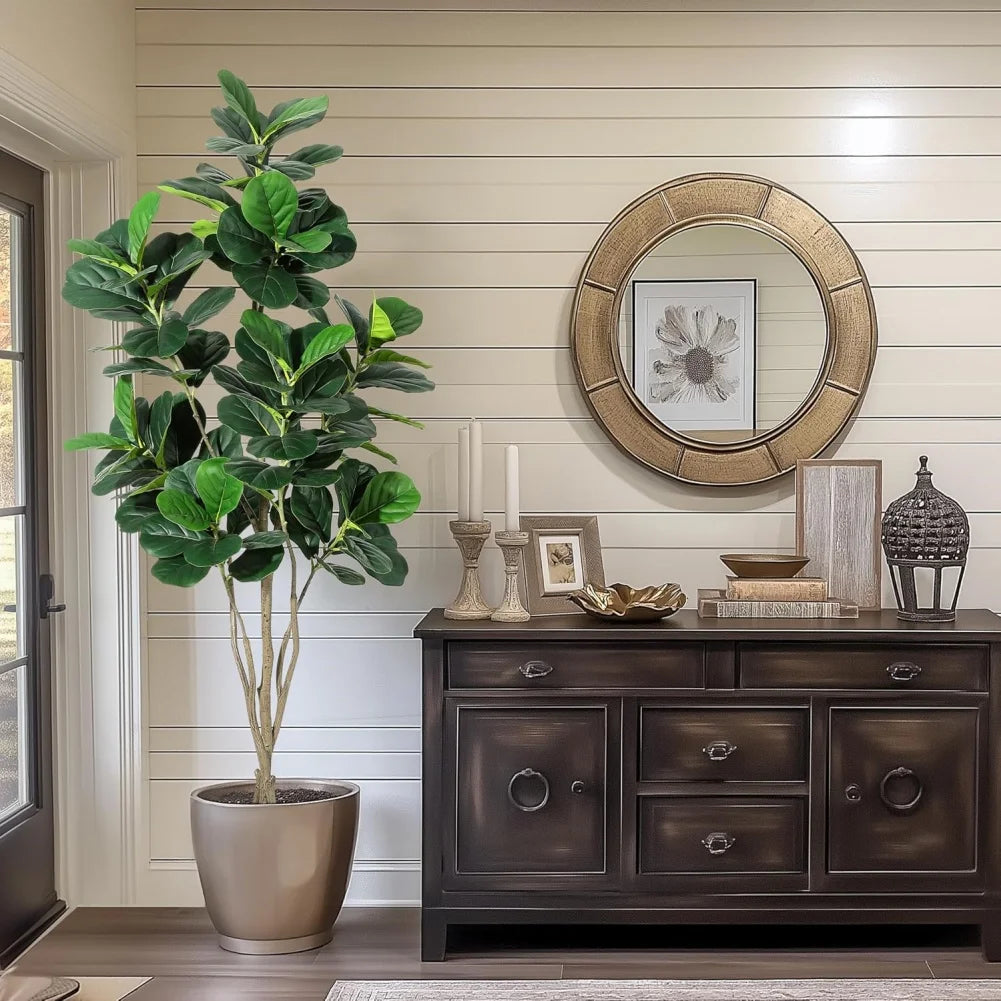 HiMISS Fiddle Leaf Fig Artificial Tree Home Decor Pot