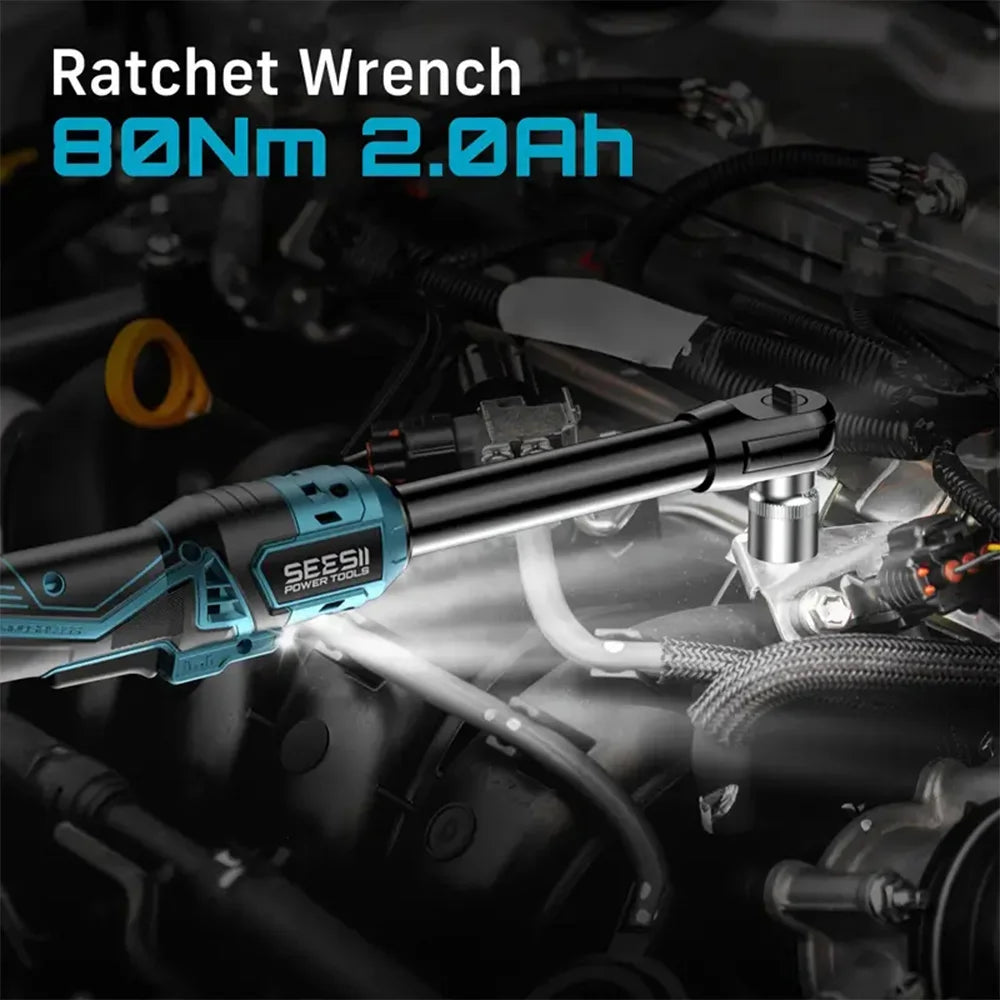 Seesii Cordless Electric Ratchet Wrench Brushless Motor Kit