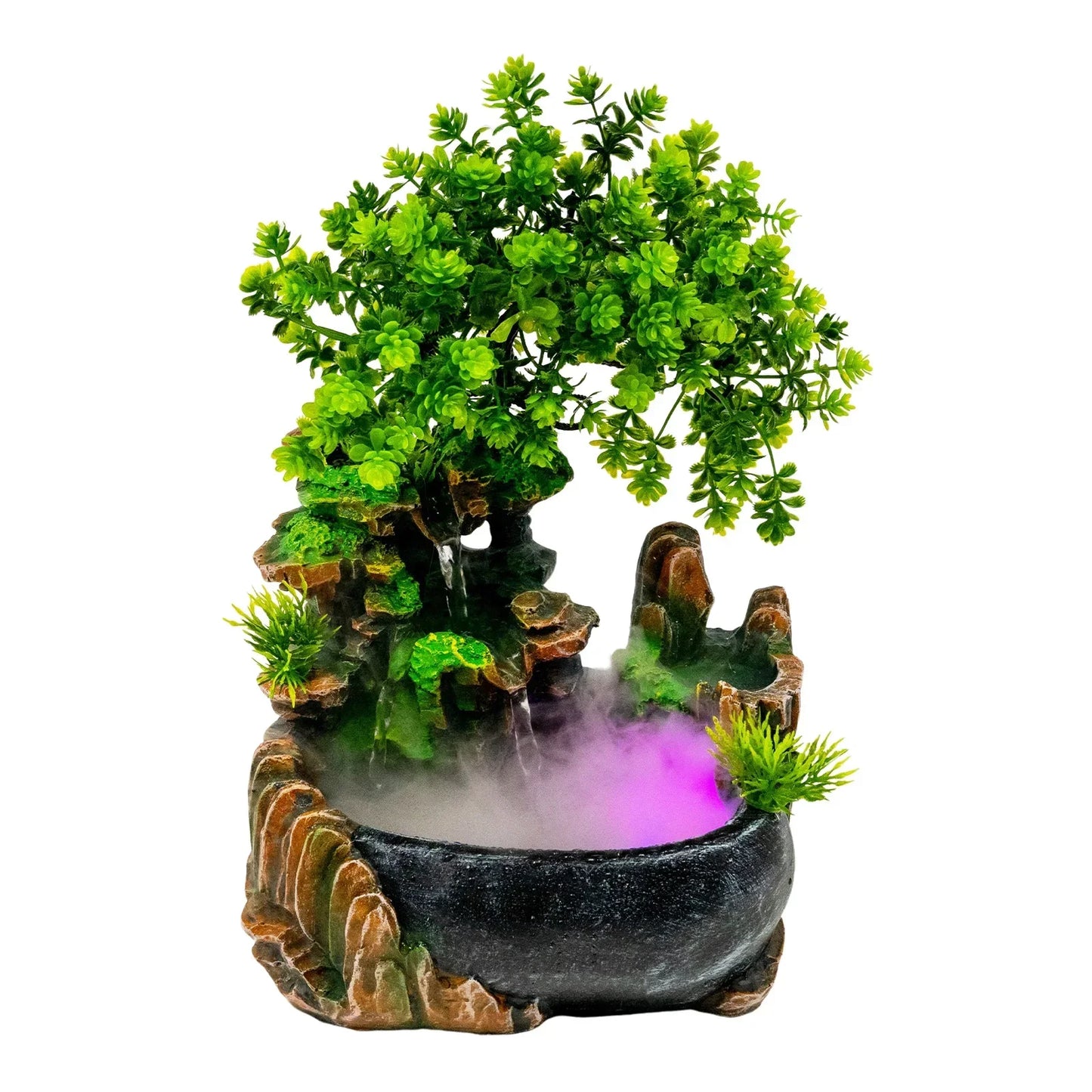Tabletop Rockery Fountain Indoor Waterfall Bonsai Desktop Decor