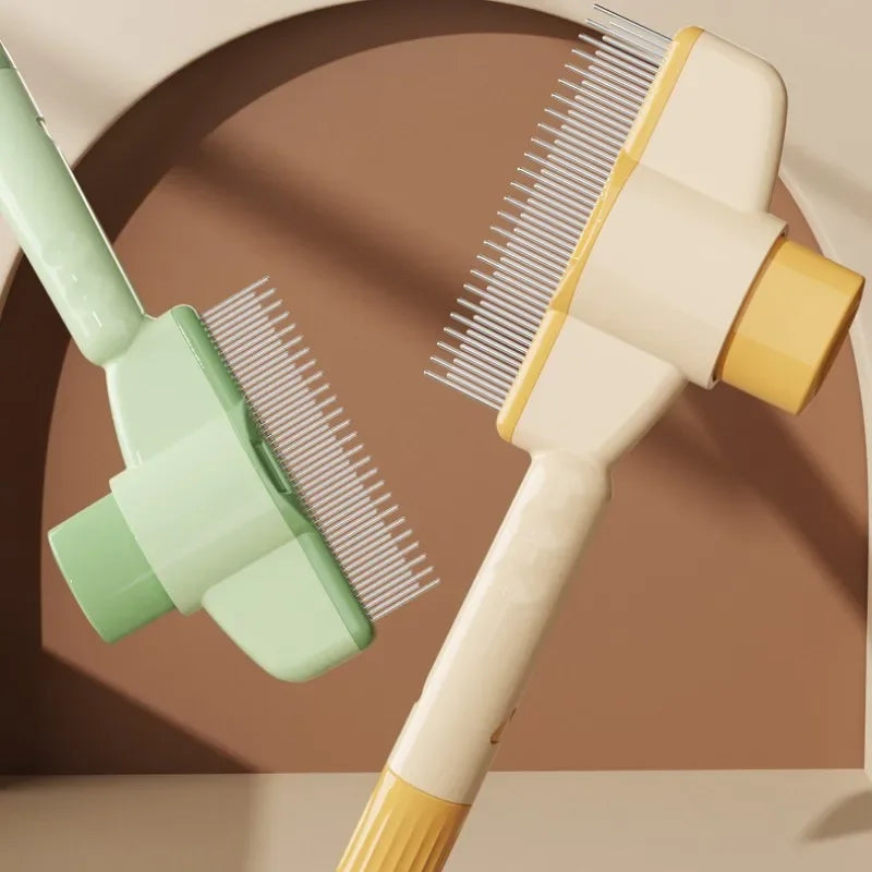 Self-Cleaning Dog Comb And Cat Brush For Gentle Grooming