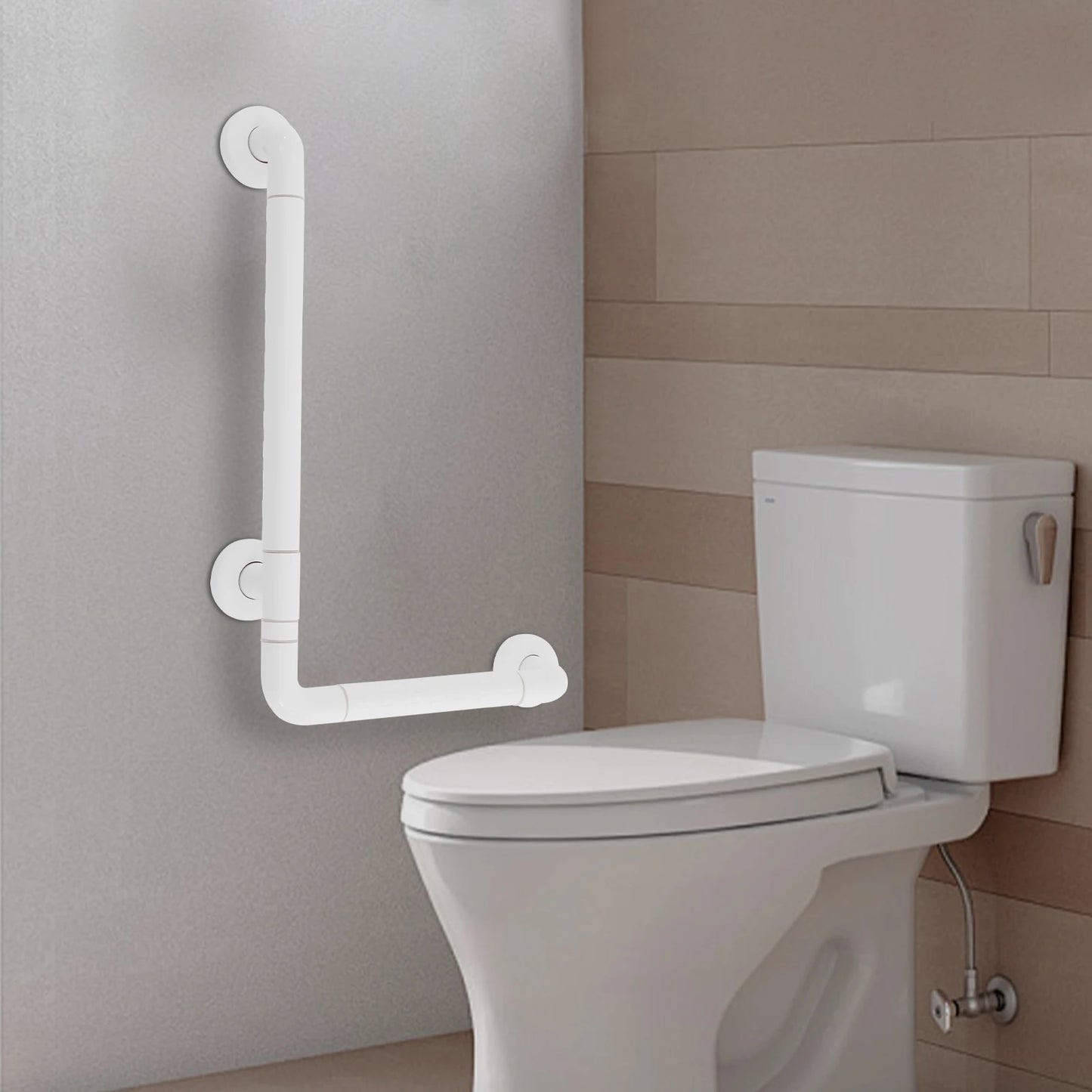 Stainless Steel L Shaped Grab Bar 200kg Capacity Anti Slip