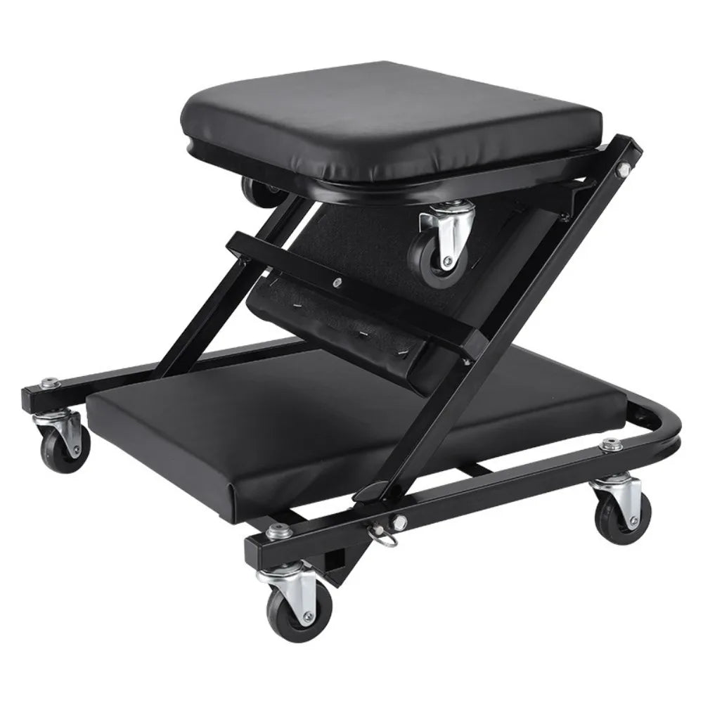 2-In-1 Folding Mechanic Stool Creeper Seat For Garage