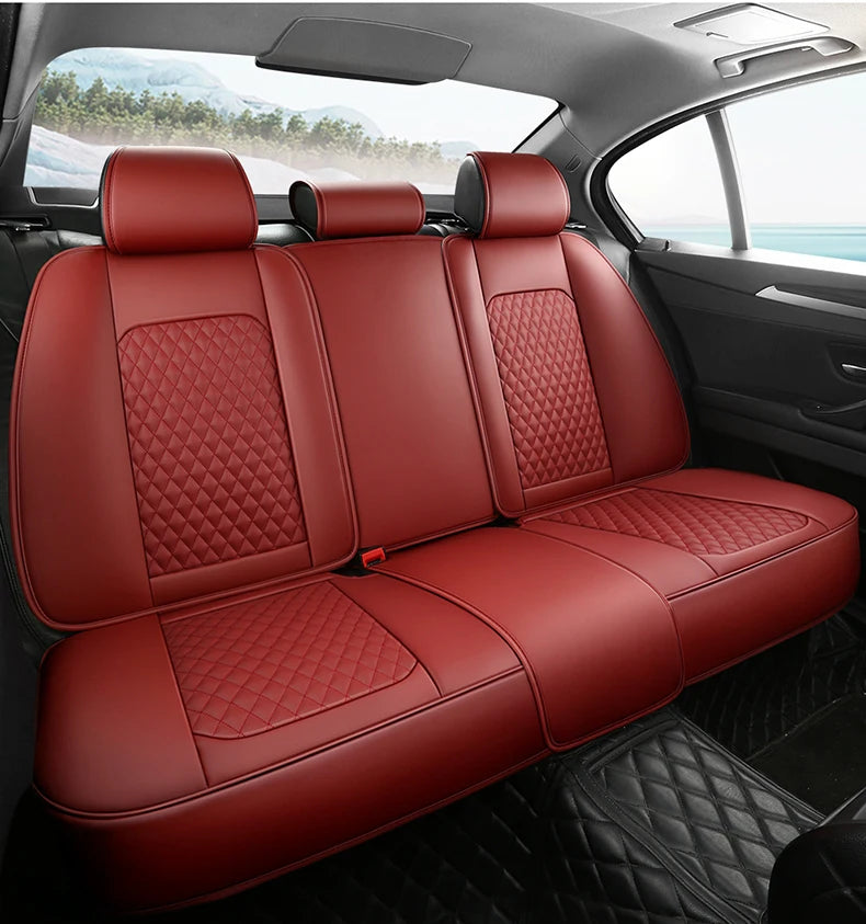 Universal Car Seat Covers Durable Synthetic Leather Front And Rear