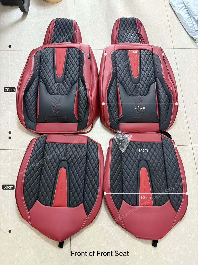 Universal Car Seat Covers Durable Synthetic Leather Front And Rear