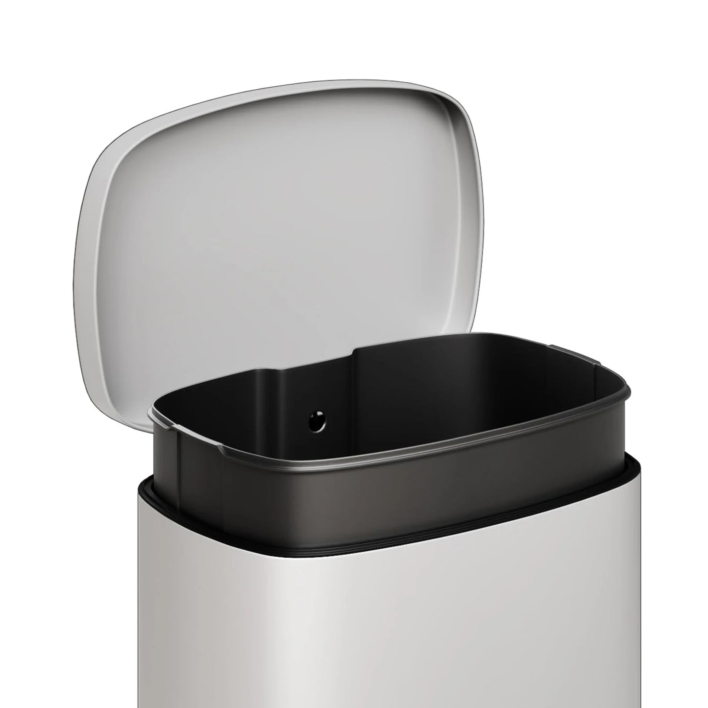 TWISTER.CK Durable Step On Stainless Steel Kitchen Trash Can Set
