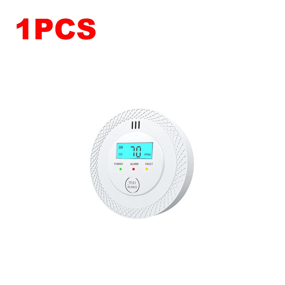 Carbon Monoxide Alarm Detector With LCD Display And 85dB Alert