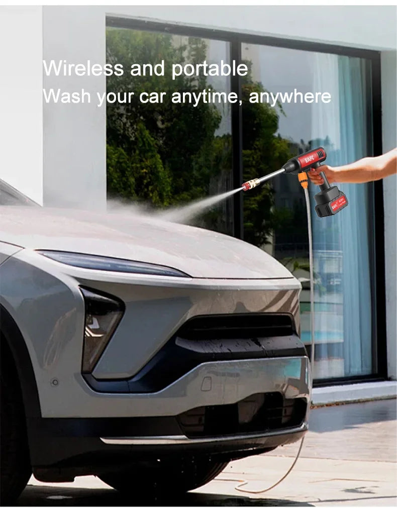 EAFC Cordless 60Bar Electric High Pressure Car Wash Gun Foam