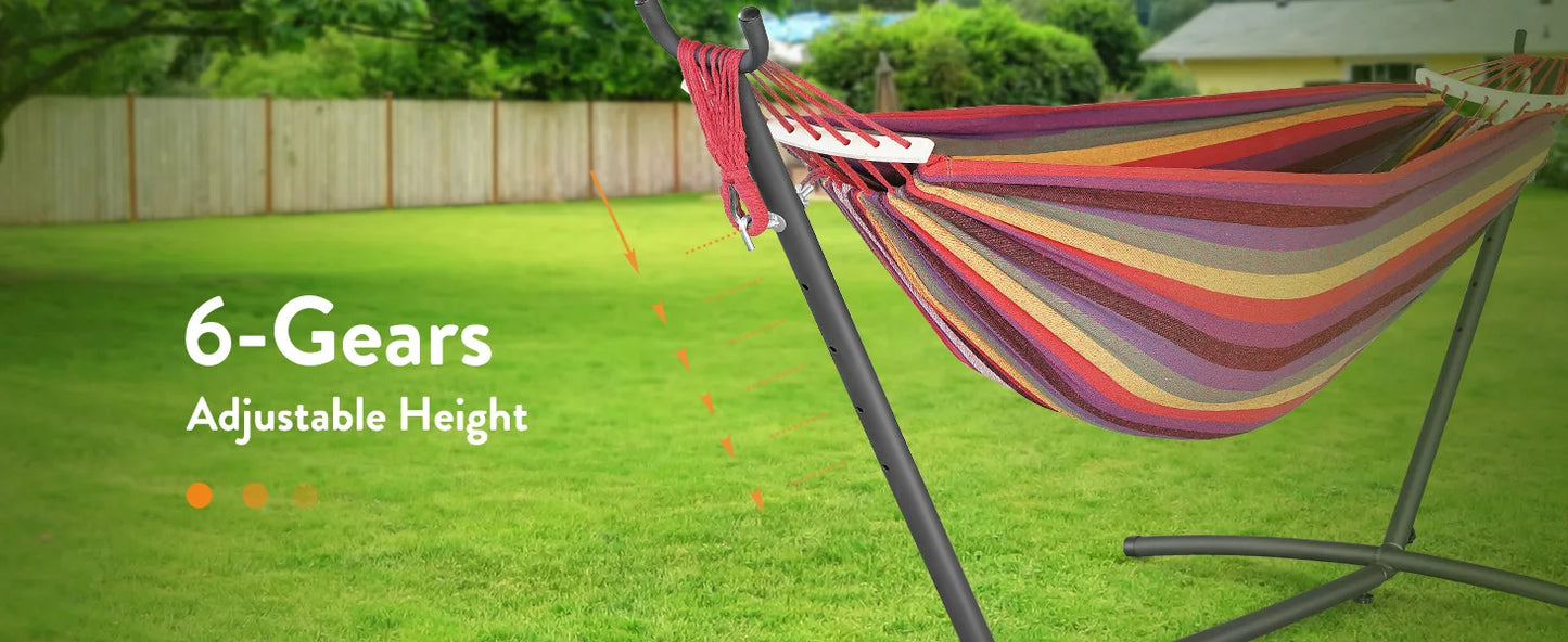 Gyroor Adjustable Stand Hammock 600 Pound Capacity With Storage Bag