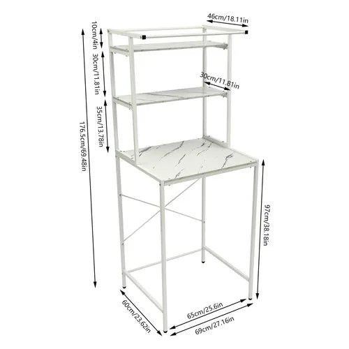 Over Washer And Dryer Storage Shelf 3 Tier Organizer Rack