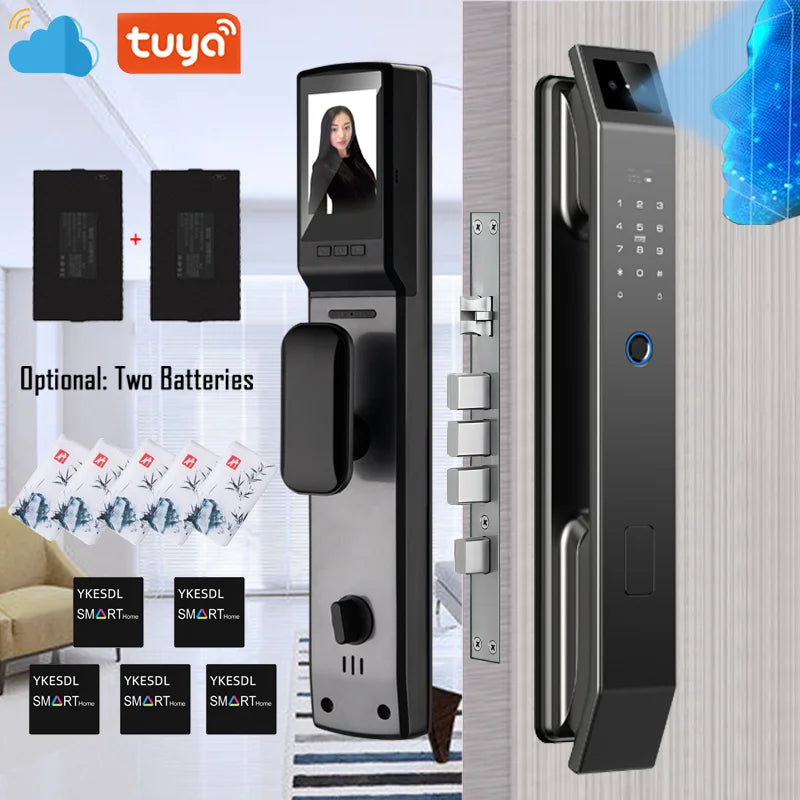 YKESDL 3D Face Recognition Biometric Door Lock With Camera