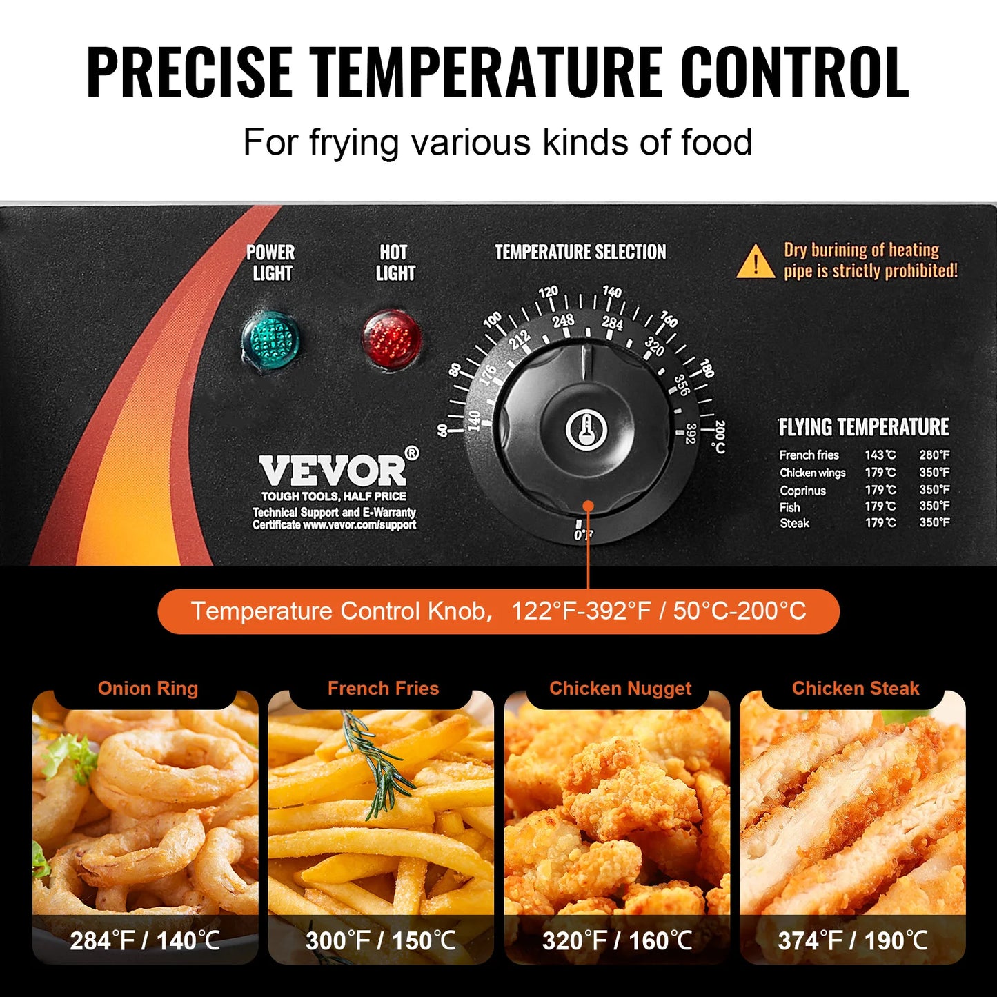SucceBuy 12L Electric Deep Fryer With Dual Removable Tanks