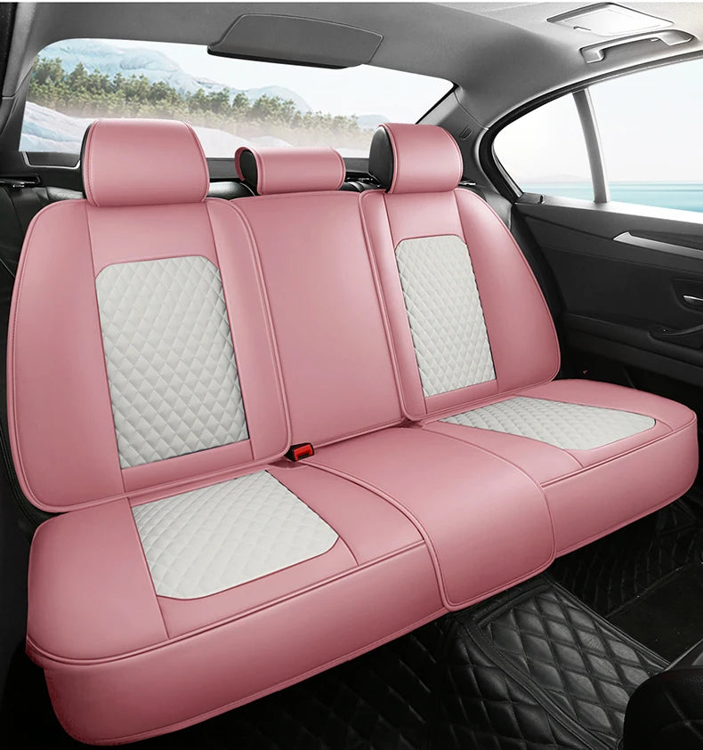 Universal Car Seat Covers Durable Synthetic Leather Front And Rear