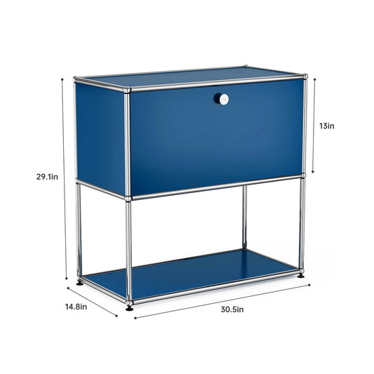 Furgle Modern Modular Nightstand Metal Frame Two Tier