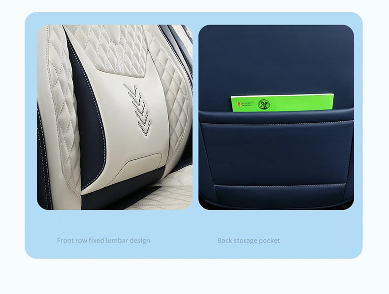 Universal Car Seat Covers Durable Synthetic Leather Front And Rear
