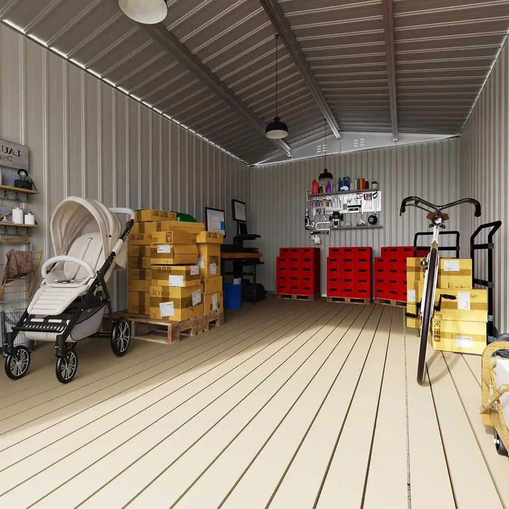 Durable Outdoor Metal Storage Shed With Door And Lock