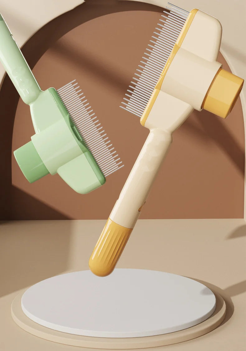 Self-Cleaning Dog Comb And Cat Brush For Gentle Grooming