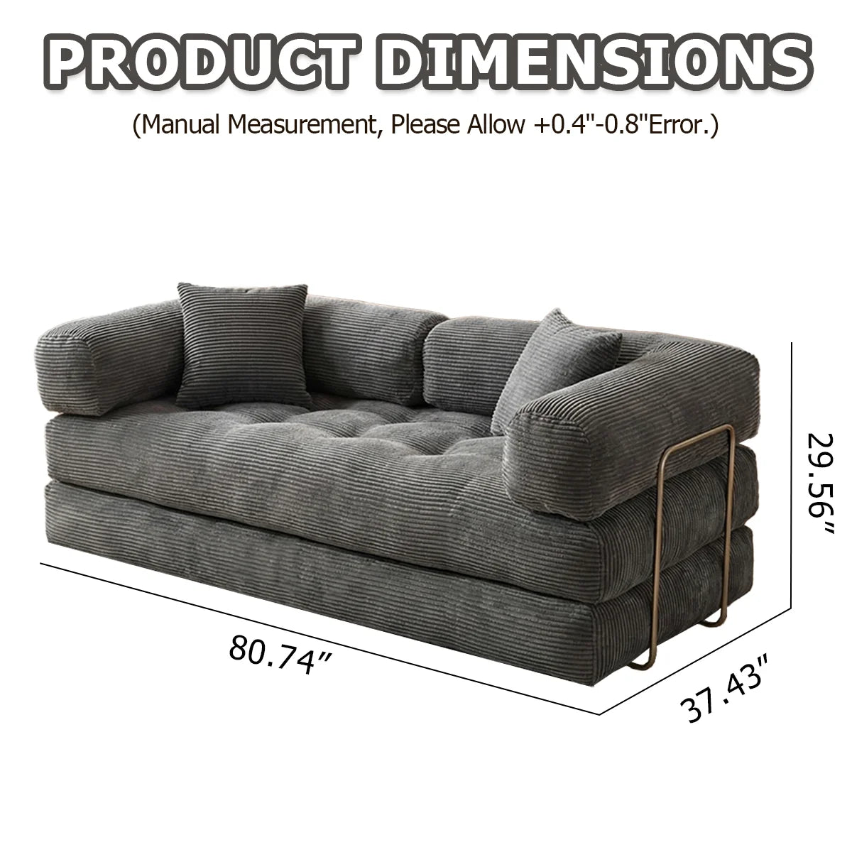 YQzyphyna Cozy Cloud Modular Sofa Bed For Living Room